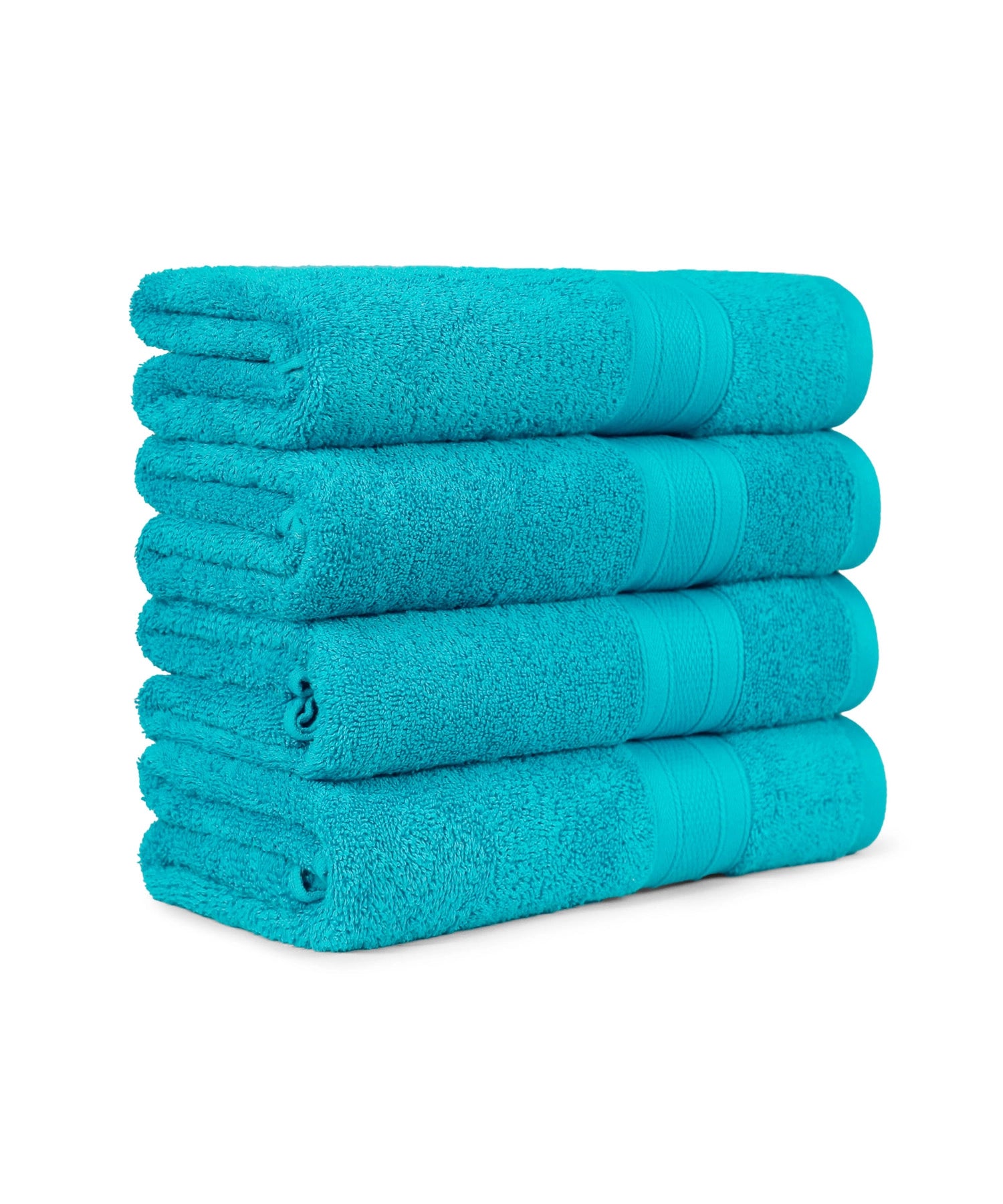 Soft Comfort Teal Air Rich Technology 4Pc Bath Towel, 100% Cotton, 509 GSM, Blue