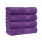 Soft Comfort Plum Air Rich Technology 4Pc Bath Towel, 100% Cotton, 509 GSM, Purple