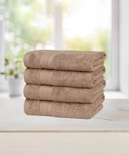 Soft Comfort Acorn Air Rich Technology 4Pc Hand Towel, 100% Cotton, 509 GSM, Brown