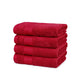 Soft Comfort 4Pc Hand Towel Set, Crimson Red|509 GSM Cotton|Air Rich Technology