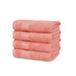 Soft Comfort Coral Air Rich Technology 4Pc Hand Towel, 100% Cotton, 509 GSM, Coral