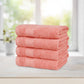 Soft Comfort Coral Air Rich Technology 4Pc Hand Towel, 100% Cotton, 509 GSM, Coral