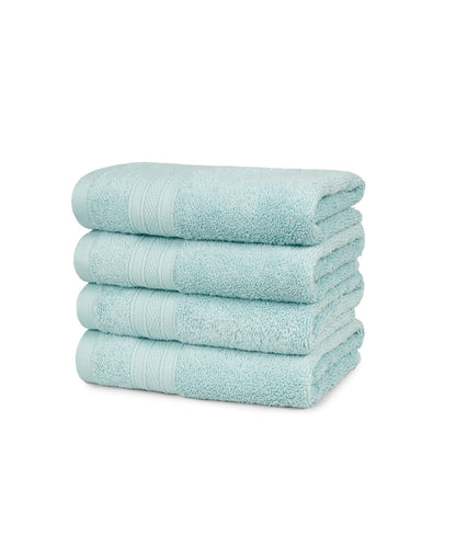 Soft Comfort Nile Blue Air Rich Technology 4Pc Hand Towel, 100% Cotton, 509 GSM, Blue