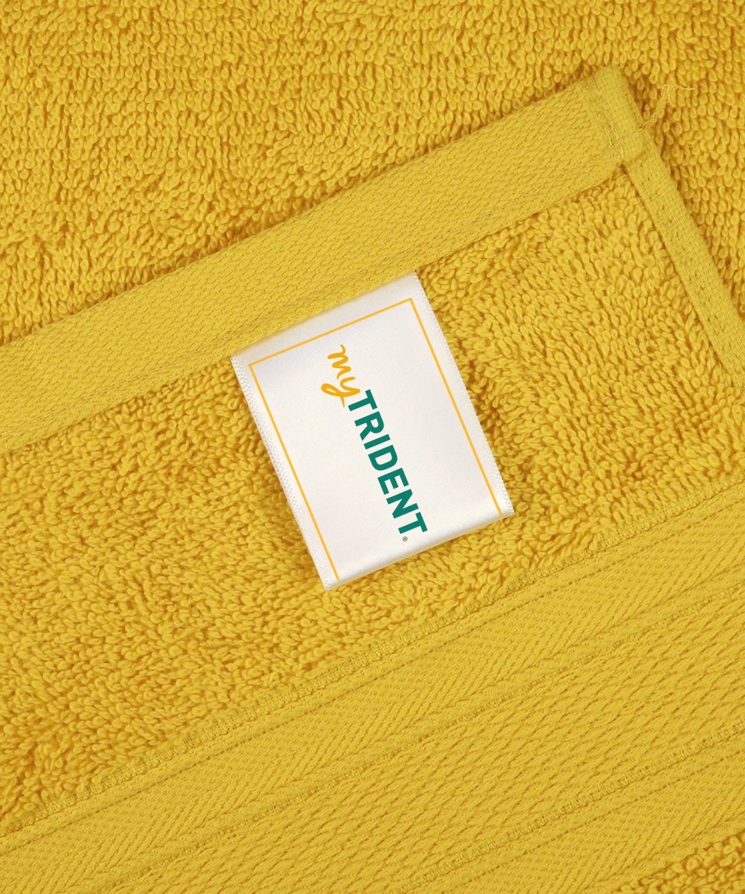 Soft Comfort Mustard Yellow Air Rich Technology 4Pc Hand Towel, 100% Cotton, 509 GSM, Yellow