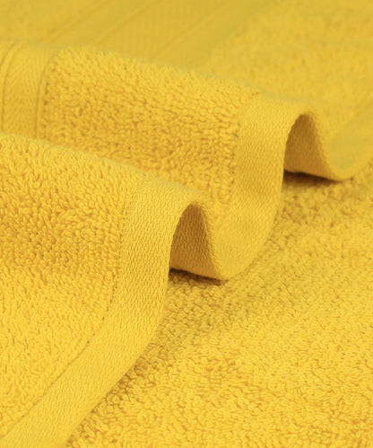 Soft Comfort Mustard Yellow Air Rich Technology 4Pc Hand Towel, 100% Cotton, 509 GSM, Yellow
