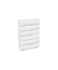 Soft Comfort 6Pc Face Towel Set, White|509 GSM Cotton|Air Rich Technology