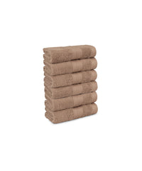Soft Comfort 6Pc Face Towel Set, Acron,Brown|509 GSM Cotton|Air Rich Technology