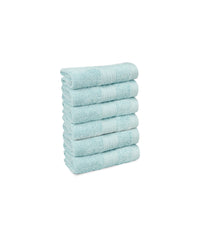 Soft Comfort 6Pc Face Towel Set, Nile Blue|509 GSM Cotton|Air Rich Technology