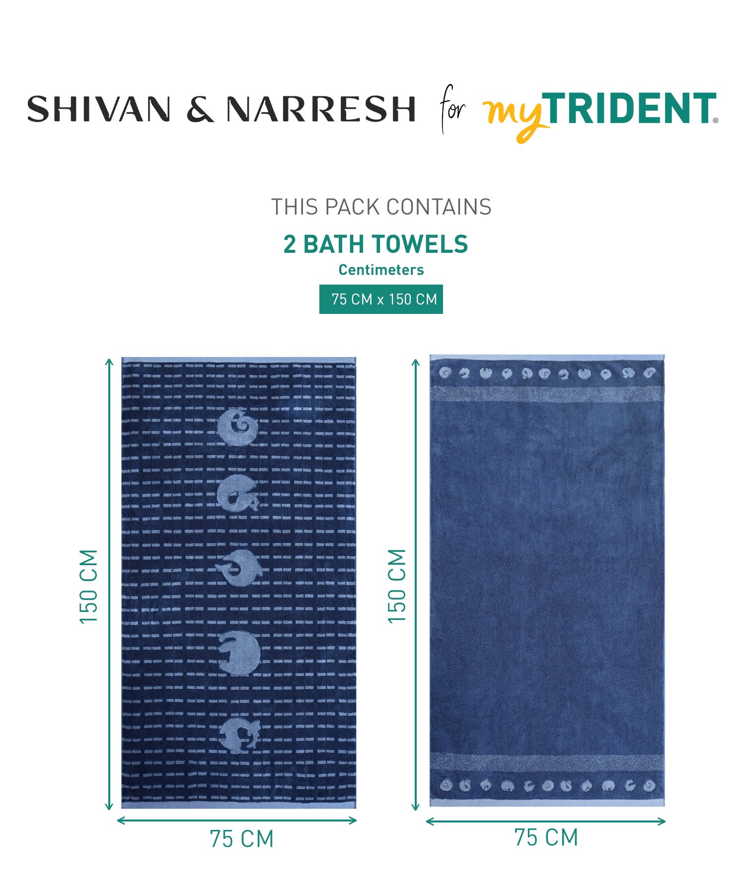 Shivan & Narresh for myTrident 2Pc Bath Towel,Super Soft,Extra Bounce,Jaiscape