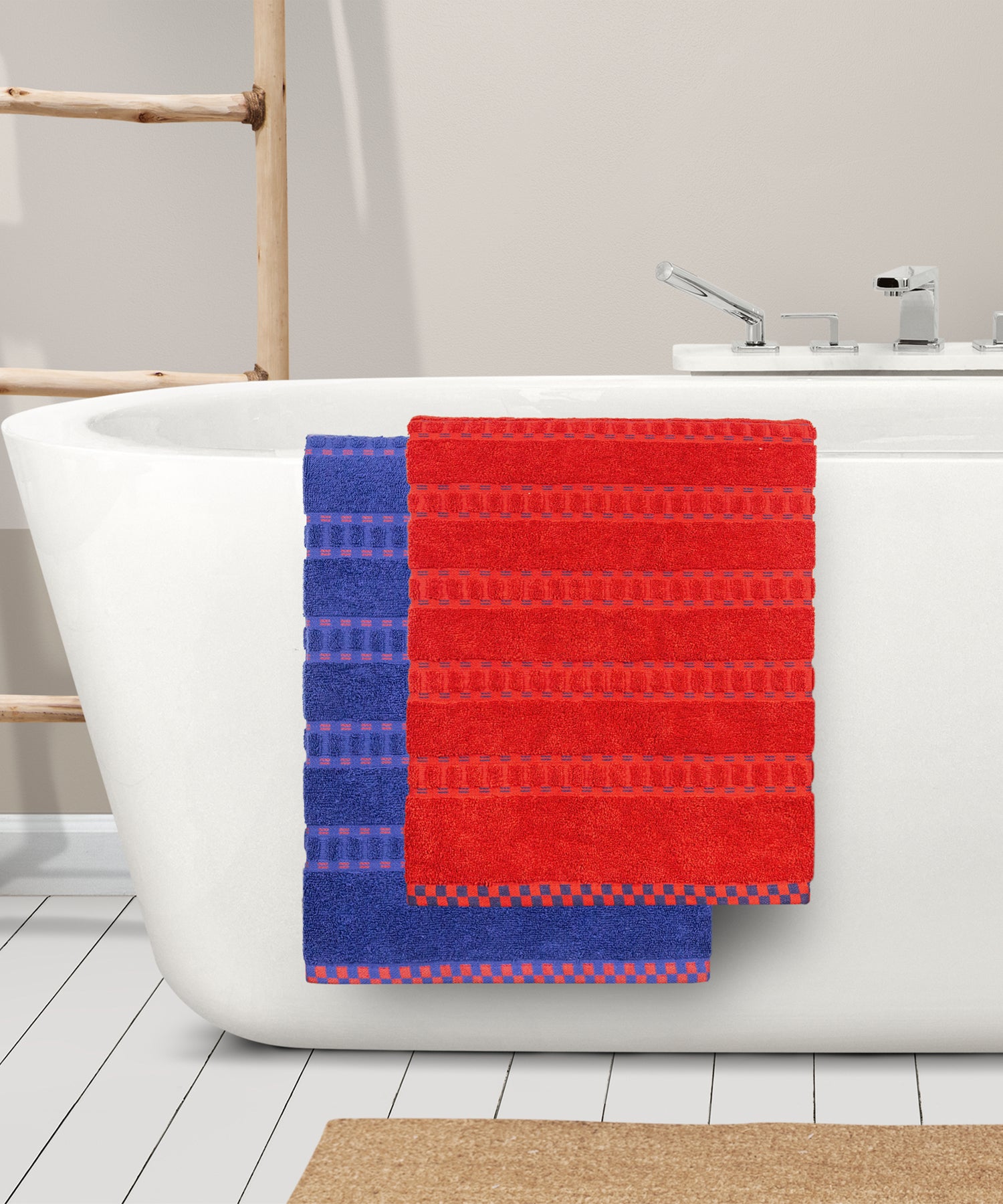 His & Her 2 PC Towel Set, 100% Cotton, 500 GSM, Durable, Super Soft, Tom & Jerry