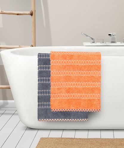 His & Her 2 PC Towel Set, 100% Cotton, 500 GSM, Durable, Super Soft, Lock & Key