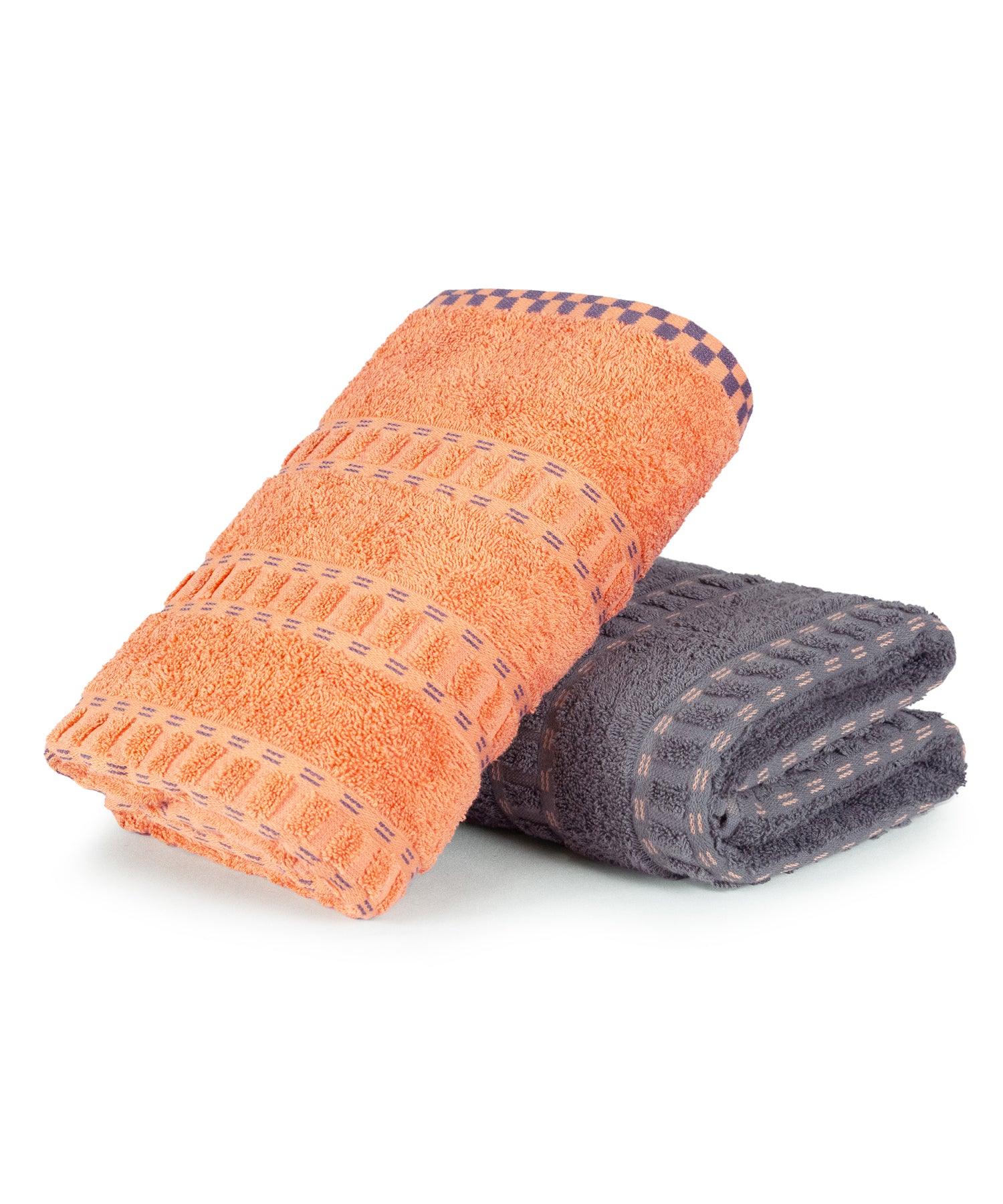 His & Her 2 PC Towel Set, 100% Cotton, 500 GSM, Durable, Super Soft, Lock & Key