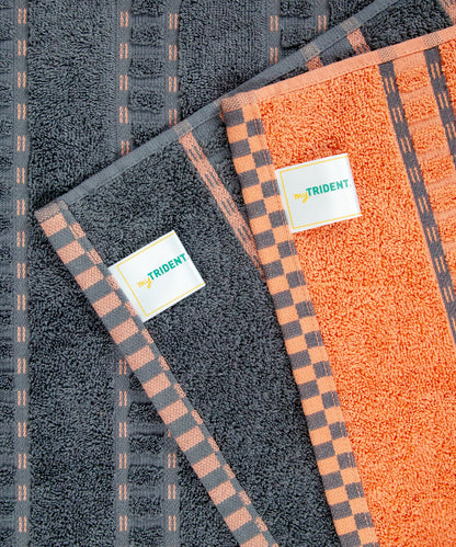 His & Her 2 PC Towel Set, 100% Cotton, 500 GSM, Durable, Super Soft, Lock & Key
