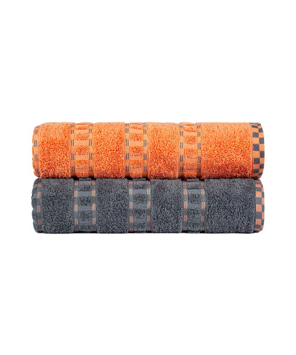 His & Her 2 PC Towel Set, 100% Cotton, 500 GSM, Durable, Super Soft, Lock & Key