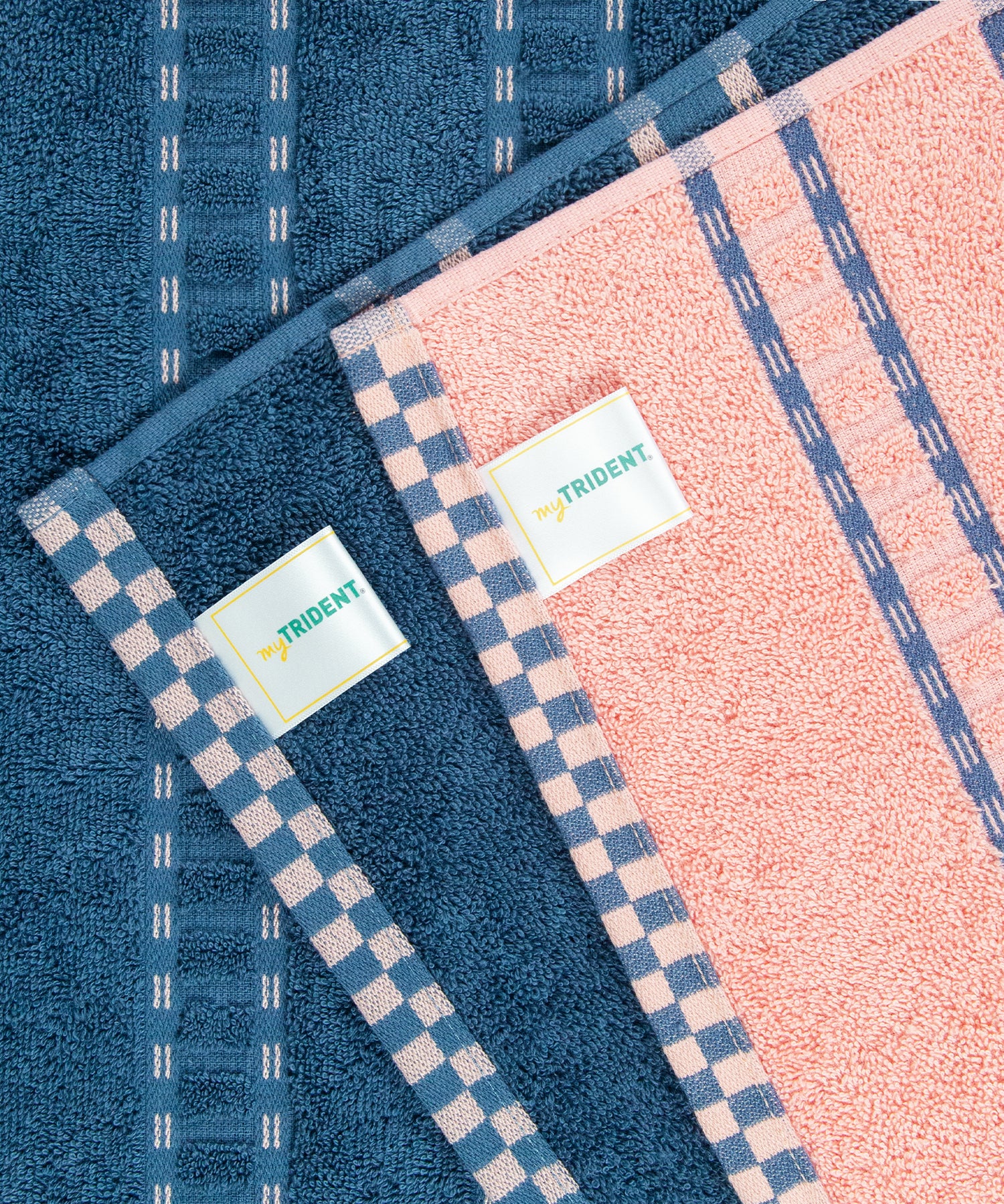 His & Her 2 PC Towel Set, 100% Cotton, 500 GSM, Durable, Super Soft, Candy & Floss