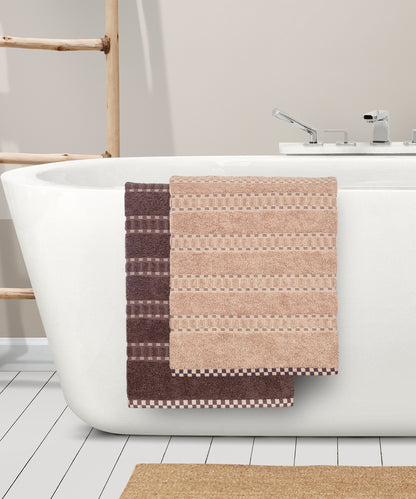 His & Her 2 PC Towel Set, 100% Cotton, 500 GSM, Durable, Super Soft, Jim & Jam