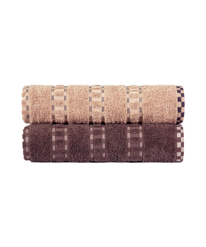 His & Her 2 PC Towel Set, 100% Cotton, 500 GSM, Durable, Super Soft, Jim & Jam