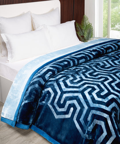 Classic Style Me Solid Double Blanket, Celeste| 4 KG Polyester