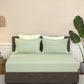 Home Essential Pastel Poetry King Bedsheet 144 Tc, 100% Cotton, Adelia Pistachio