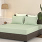 Home Essential Pastel Poetry King Bedsheet 144 Tc, 100% Cotton, Adelia Pistachio