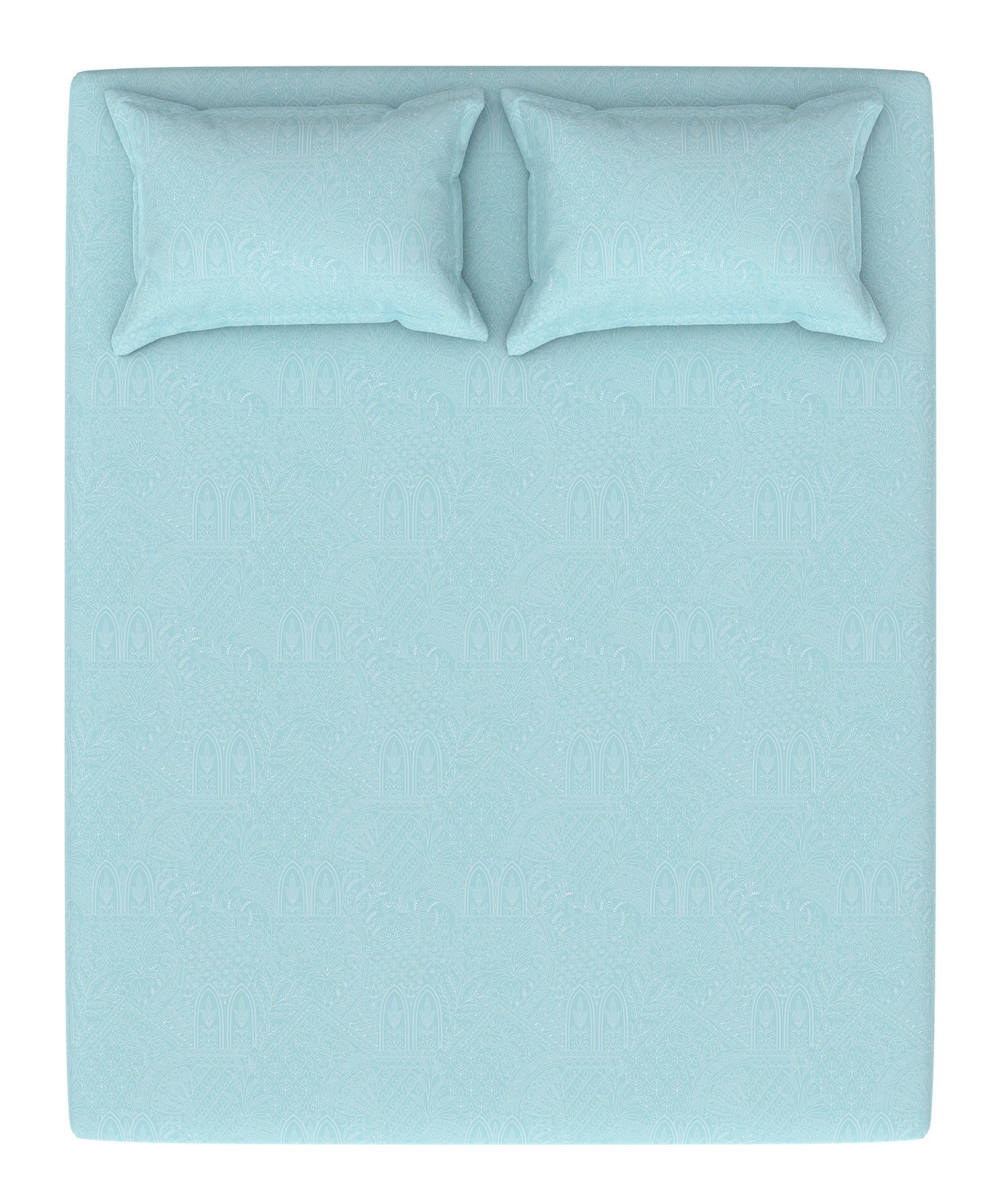 Home Essential Pastel Poetry King Bedsheet 144 Tc, 100% Cotton, Adelia Blueberry