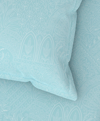 Home Essential Pastel Poetry King Bedsheet 144 Tc, 100% Cotton, Adelia Blueberry