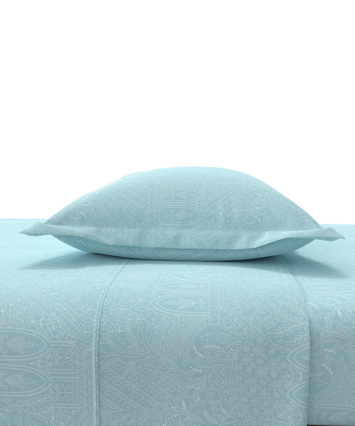 Home Essential Pastel Poetry King Bedsheet 144 Tc, 100% Cotton, Adelia Blueberry