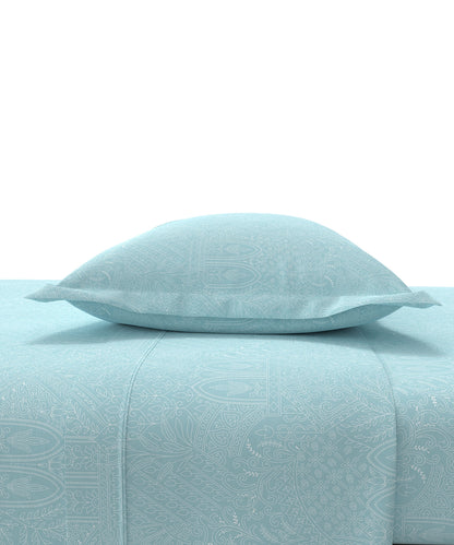 Home Essential Pastel Poetry King Bedsheet 144 Tc, 100% Cotton, Adelia Blueberry