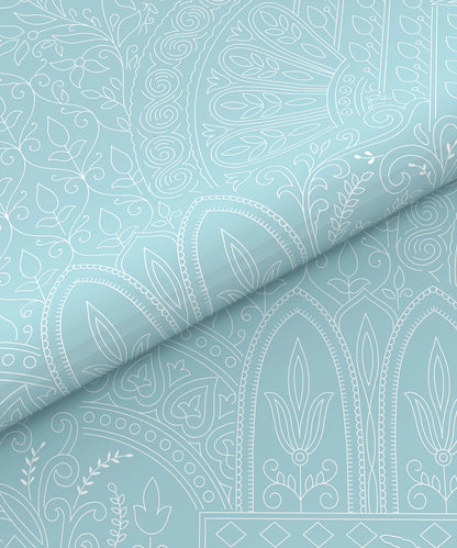 Home Essential Pastel Poetry King Bedsheet 144 Tc, 100% Cotton, Adelia Blueberry