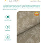 Home Essential Pastel Poetry King Bedsheet 144 Tc, 100% Cotton, Adelia Toffee