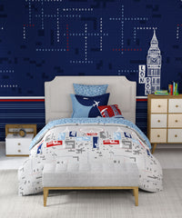 Juniors Single Bedsheet Set, Crossworld|144 TC Cotton|1 Pillow Cover