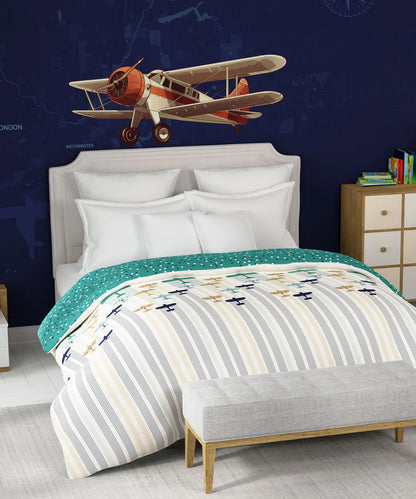 Juniors Printed Double Comforter- Passport