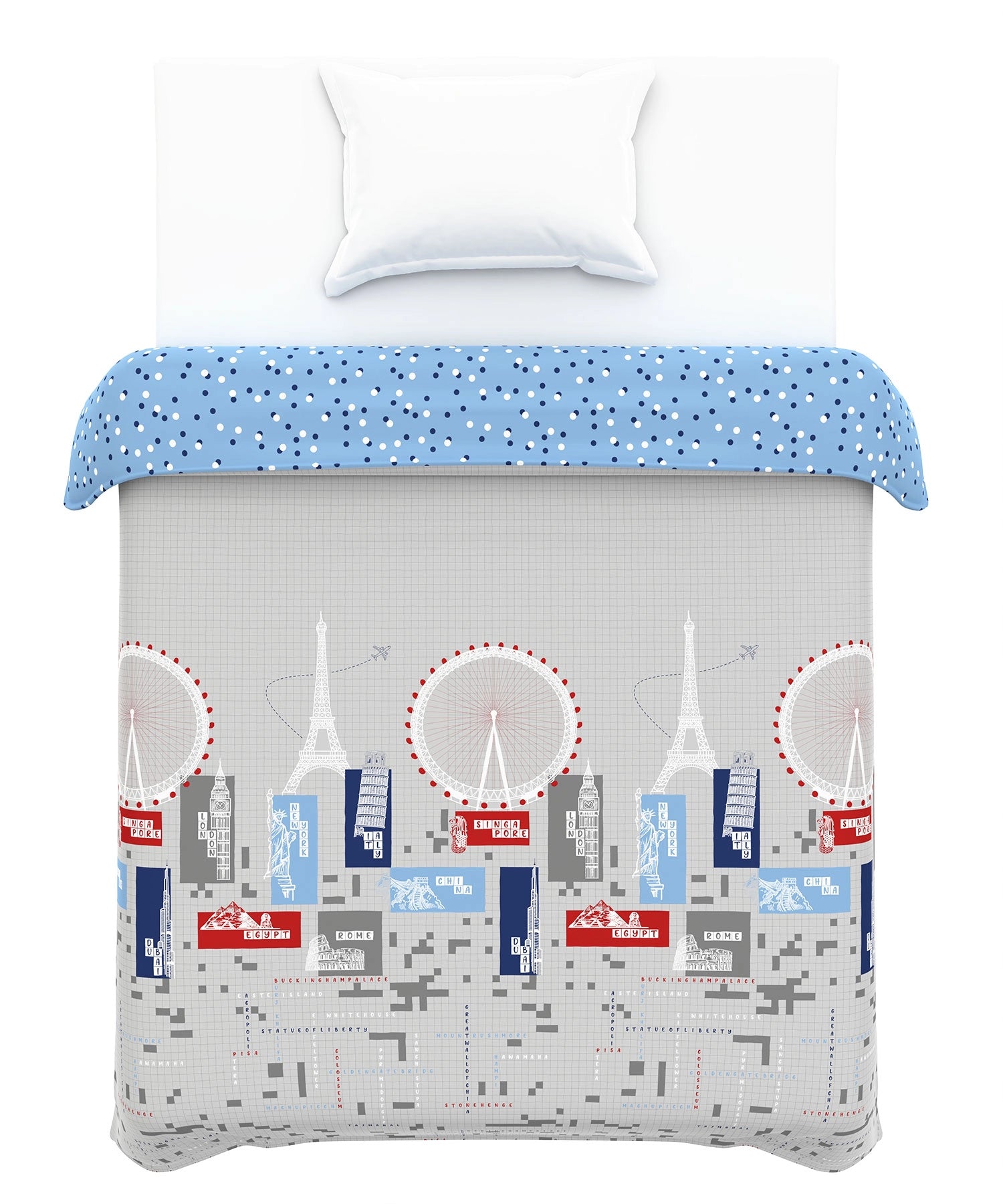 Juniors Printed Single Comforter- Crossworld