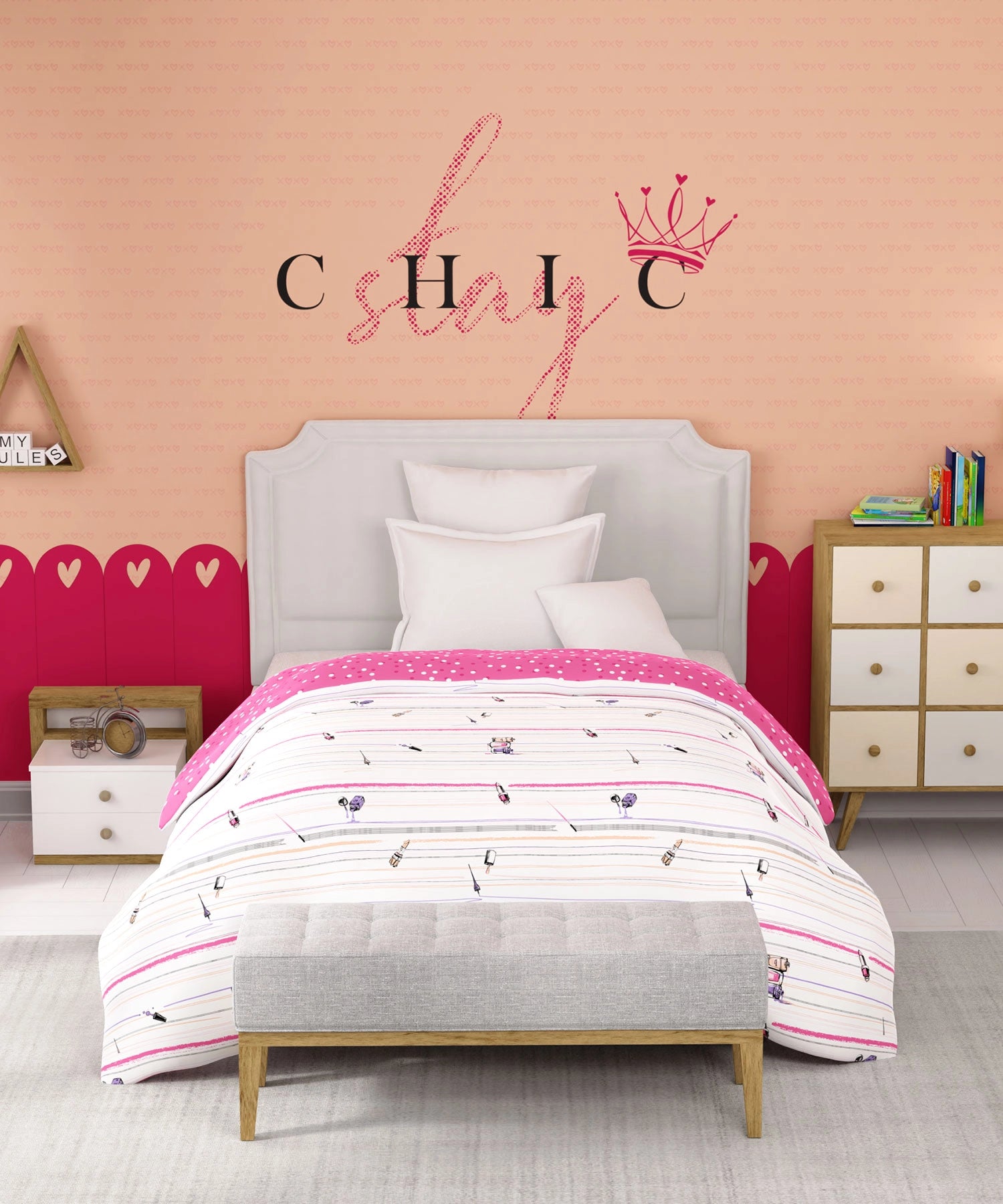 Juniors Printed Single Comforter-Slumber Party