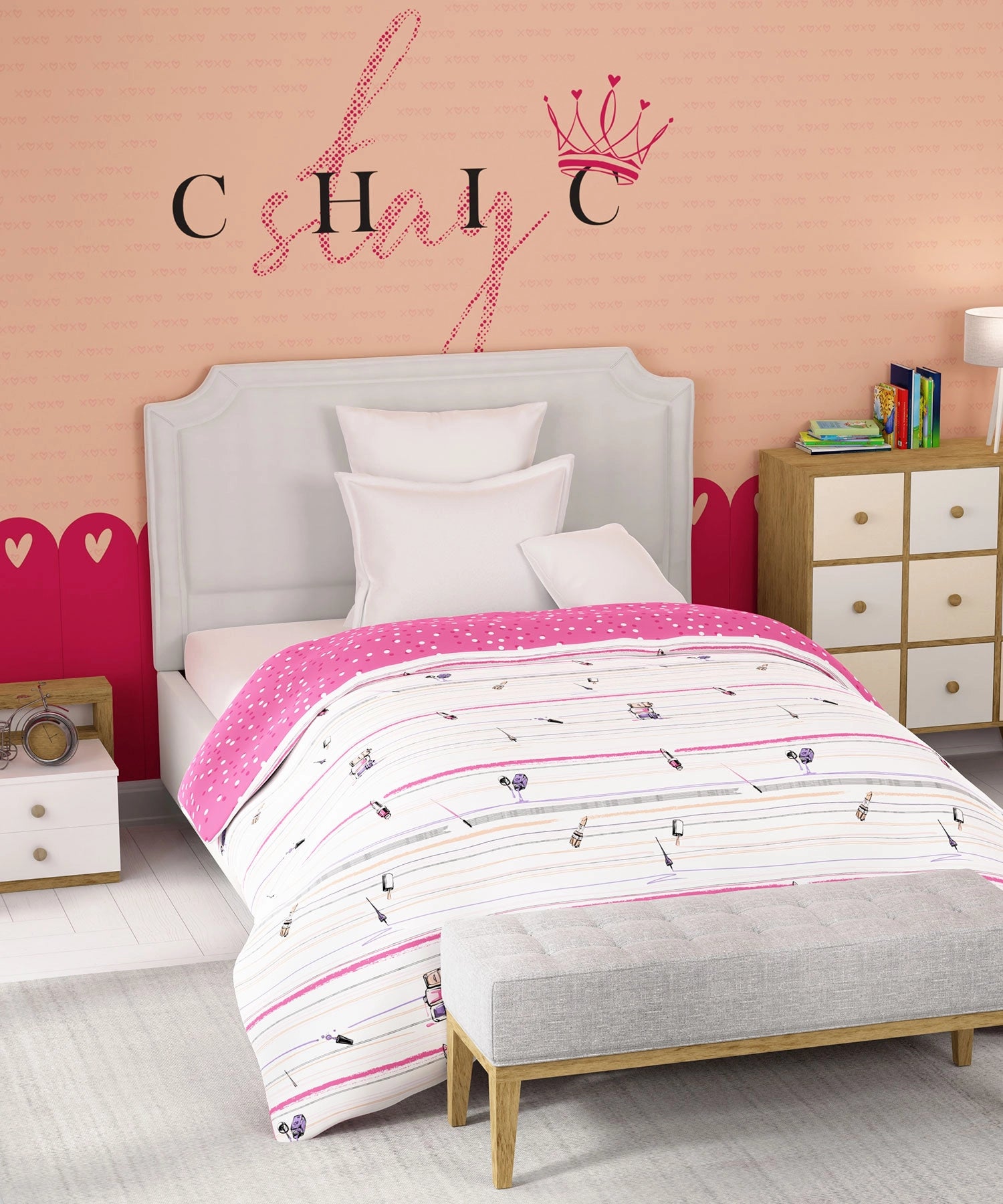 Juniors Printed Single Comforter-Slumber Party