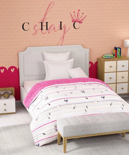 Juniors Printed Single Comforter-Slumber Party