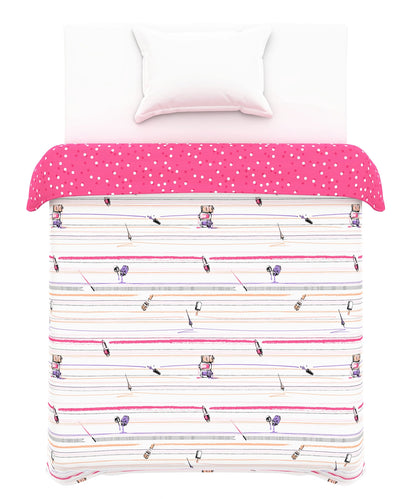 Juniors Printed Single Comforter-Slumber Party