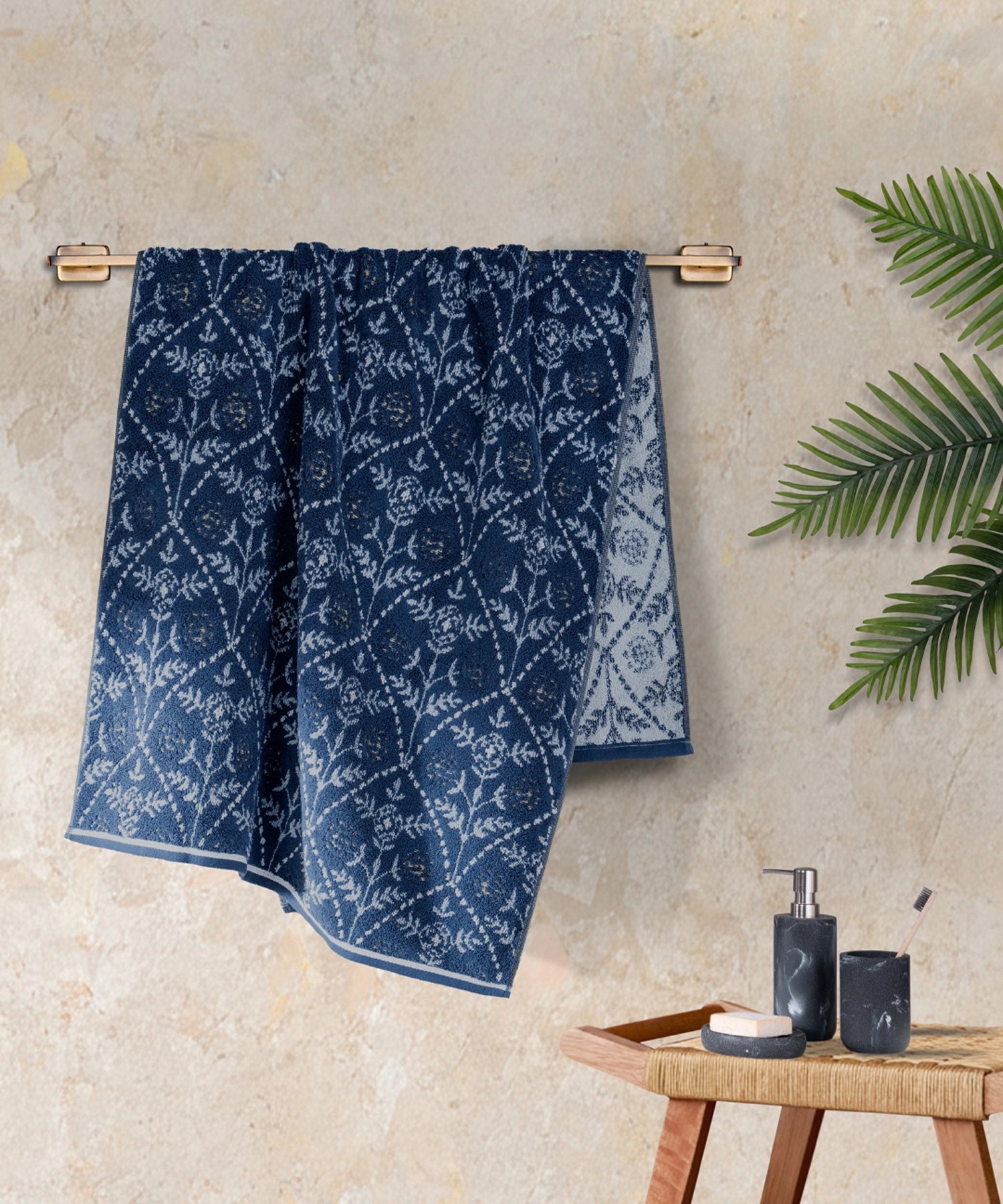 Classic Road to Jaipur 1 Pc Bath Towel, Yusuf|550 GSM Cotton