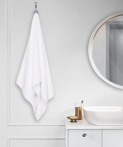 Nectarsoft Be Our Guest Bath Towel, 625 GSM, 100% Cotton, White, Ixora