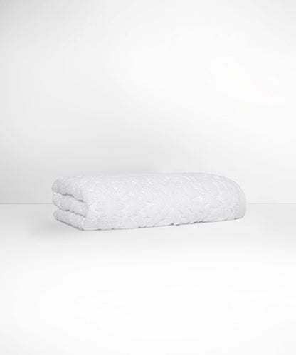 Nectarsoft Be Our Guest Bath Towel, 625 GSM, 100% Cotton, White, Ixora