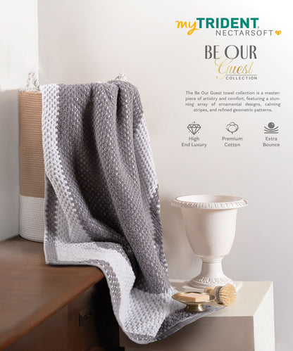 Nectarsoft Be Our Guest Bath Towel, 625 GSM, 100% Cotton, Grey, Castor