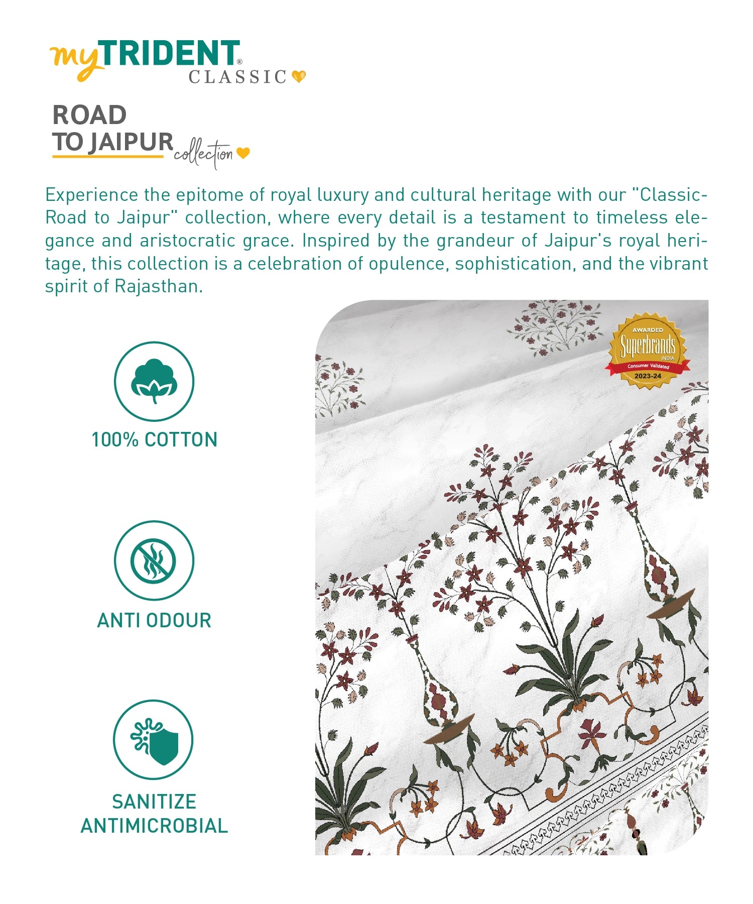 Road To Jaipur Double AC Comforter, Parchinkari, 210 TC