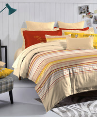 His & Her King Bedsheet Set, Be My Fries |144 TC Cotton| 2 Pillow Cover & 2 Cushion Covers