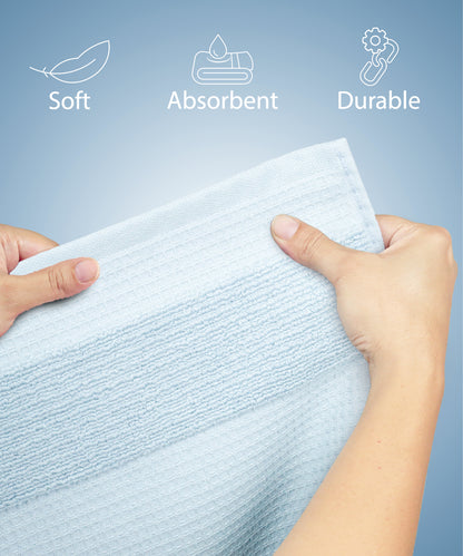 Finesse Fashion Waffle Towel , 600 Gsm, Cotton Rich, Bath Towel, Cloud