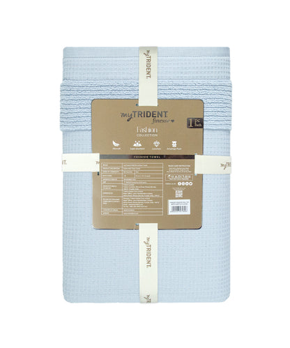 Finesse Fashion Waffle Towel , 600 Gsm, Cotton Rich, Bath Towel, Cloud