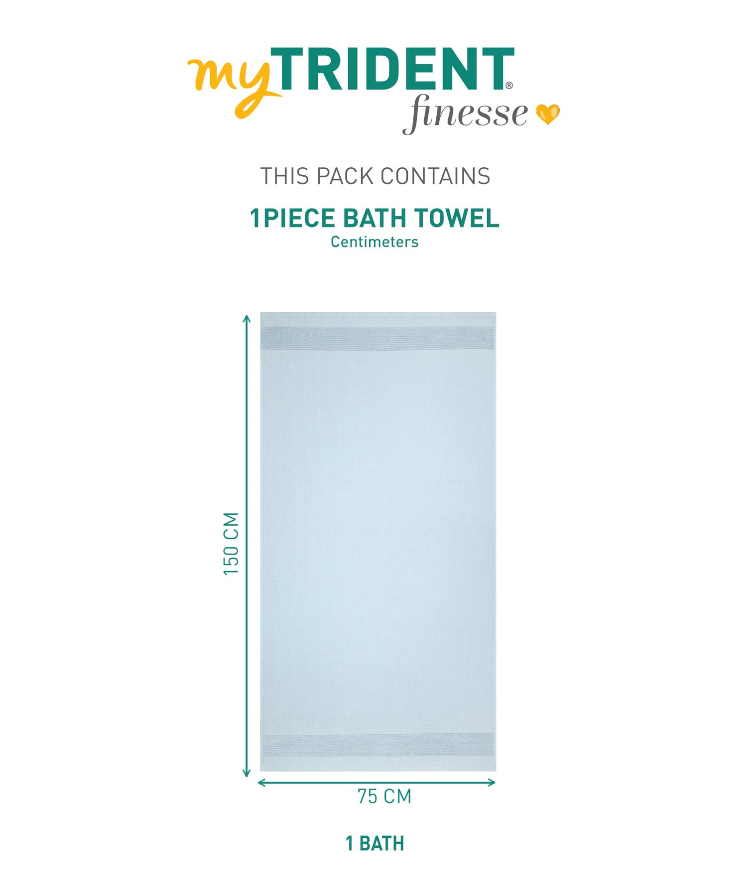 Finesse Fashion Waffle Towel , 600 Gsm, Cotton Rich, Bath Towel, Cloud