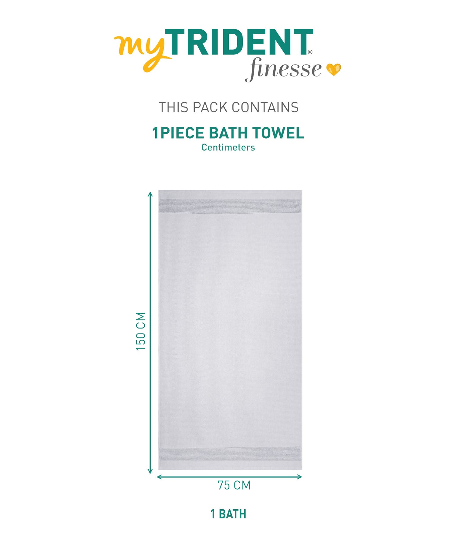 Finesse Fashion Waffle Towel , 600 Gsm, Cotton Rich, Bath Towel, High Rise