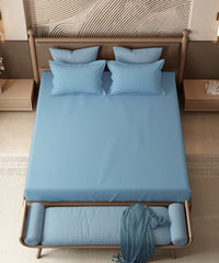 Home Essential Pastel Poetry Geo Bedsheet, Maison Copenhagen|144TC Cotton| 2 Pillow Covers