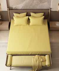 Home Essential Pastel Poetry Geo King Bedsheet, Maison Daisy|144TC Cotton| 2 Pillow Covers