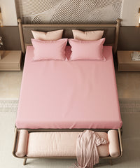 Home Essential Pastel Poetry Geo King Bedsheet, Maison Peony|144TC Cotton| 2 Pillow Covers